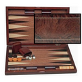 Wood Inlay Backgammon Set in Beachwood- Tournament